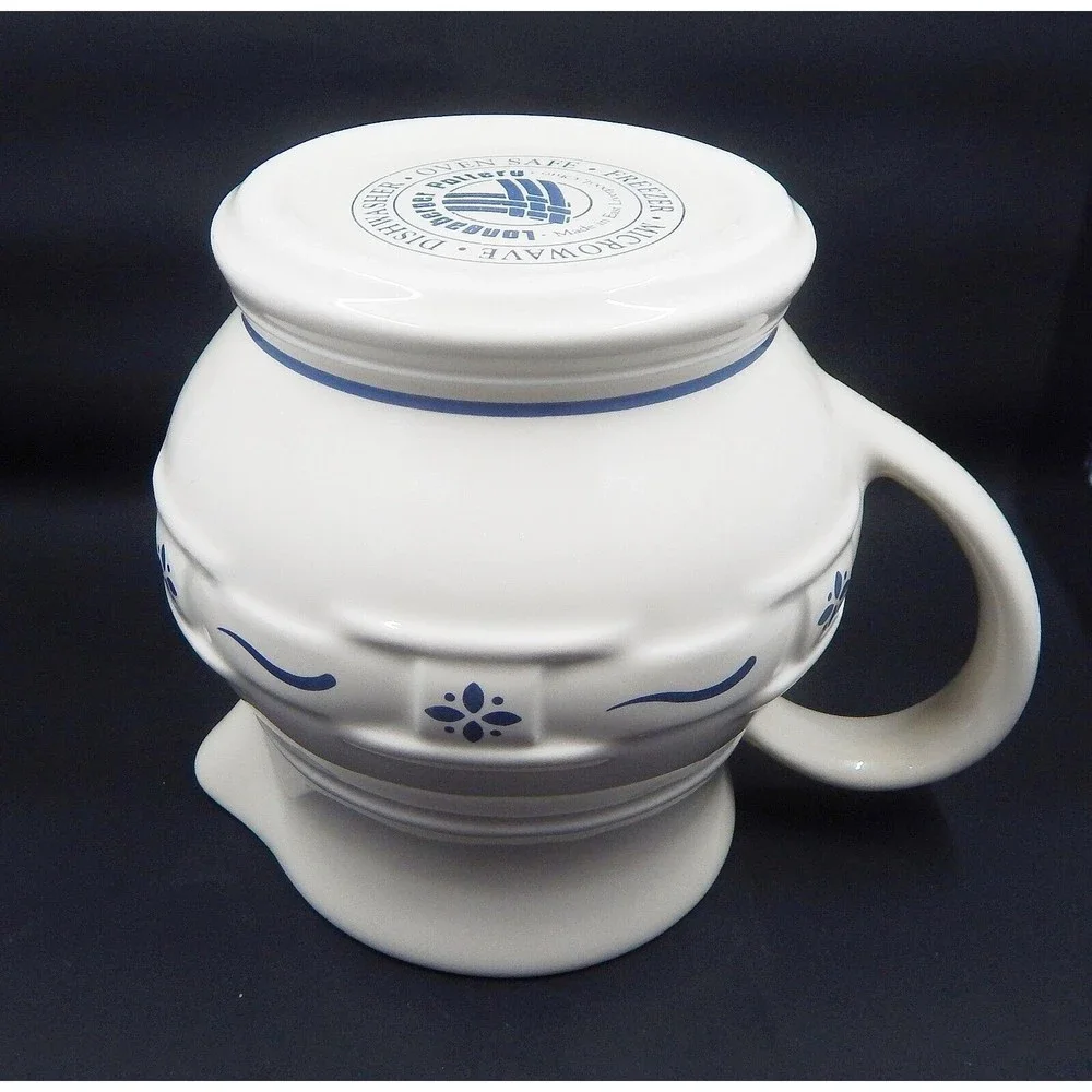 Longaberger Woven Traditions Classic Blue Juice 32 Oz Pitcher
